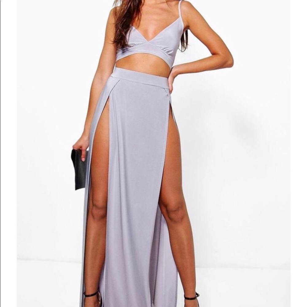 Boohoo Lavender Maxi Skirt